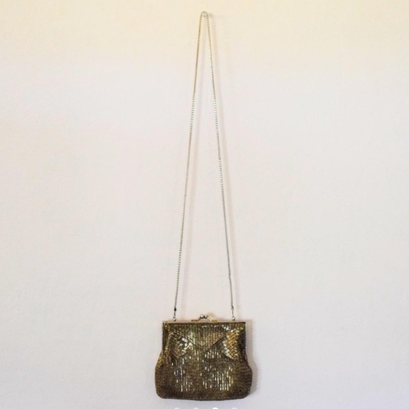 Vintage Gold Beaded Evening Bag Clutch Purse - Picture 2 of 4
